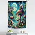 thumbnail image 2 of Ambesonne Aesthetic Wall Hanging Tapestry, Mushrooms Surreal Forest, 30"x45", Turquoise Multicolor, 2 of 3