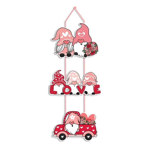 Valentines Day Door Hanger Paperboard Sign Decors Door Decorations Outdoor Indoor Wall Decors Party Supplies