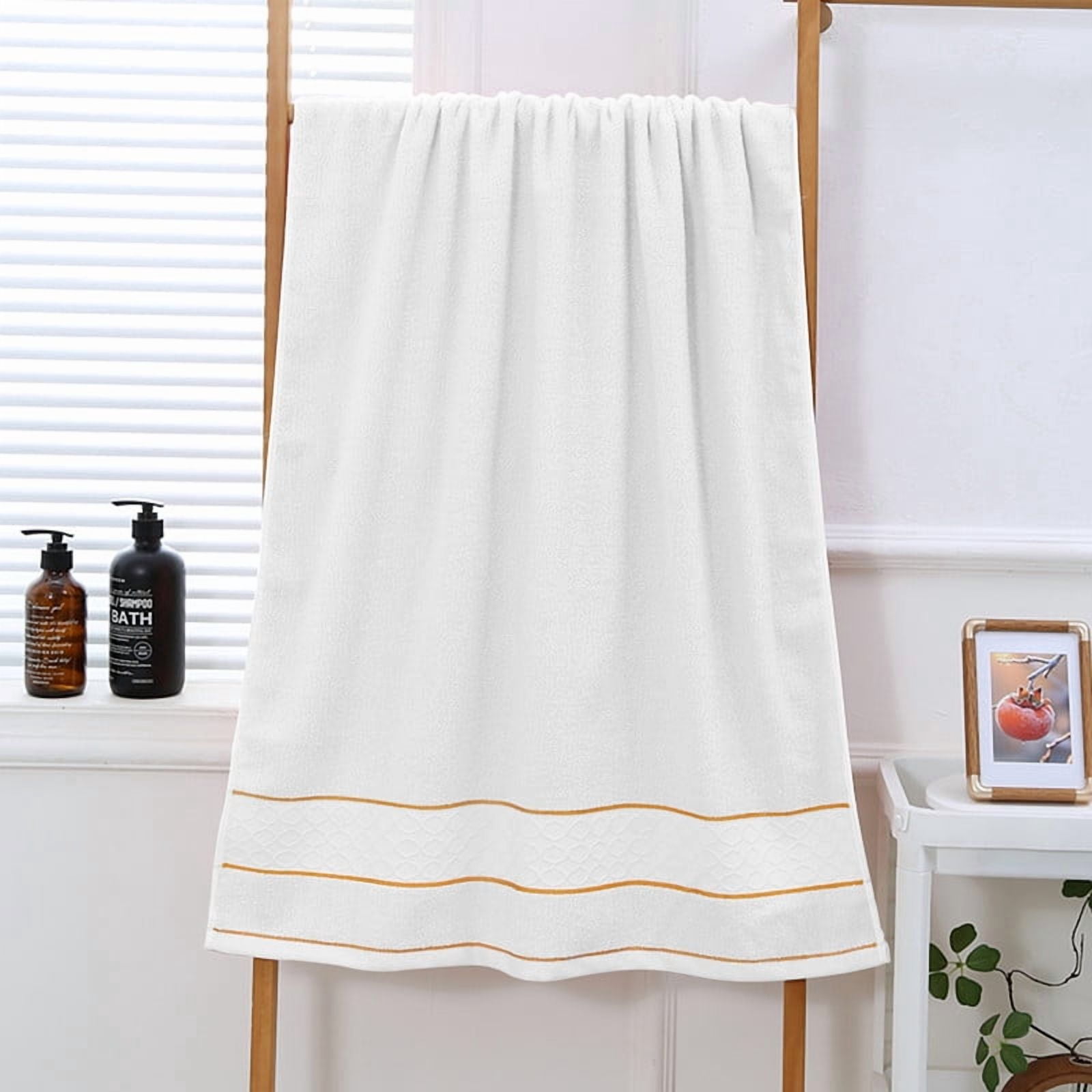 JML White Bath Towel Set of 8 Pieces - Cotton Blend Highly Absorbent Towels for Bathroom, 2 Soft Bath Towels, 2 Hand Towels, 4 Washcloths