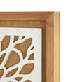 thumbnail image 5 of DecMode 32" Brown Wood Floral Wall Clock with White Cutout Board, 5 of 9