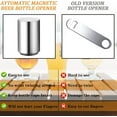 thumbnail image 3 of 3 Pieces Automatic Magnetic Beer Bottle Opener(Stainless Steel), Portable Pop the Top Wine Bottle Cap Catcher, Quick Open, No Damage Push Down Bartender Tools for Bar, Home, Kitchen, 3 of 7
