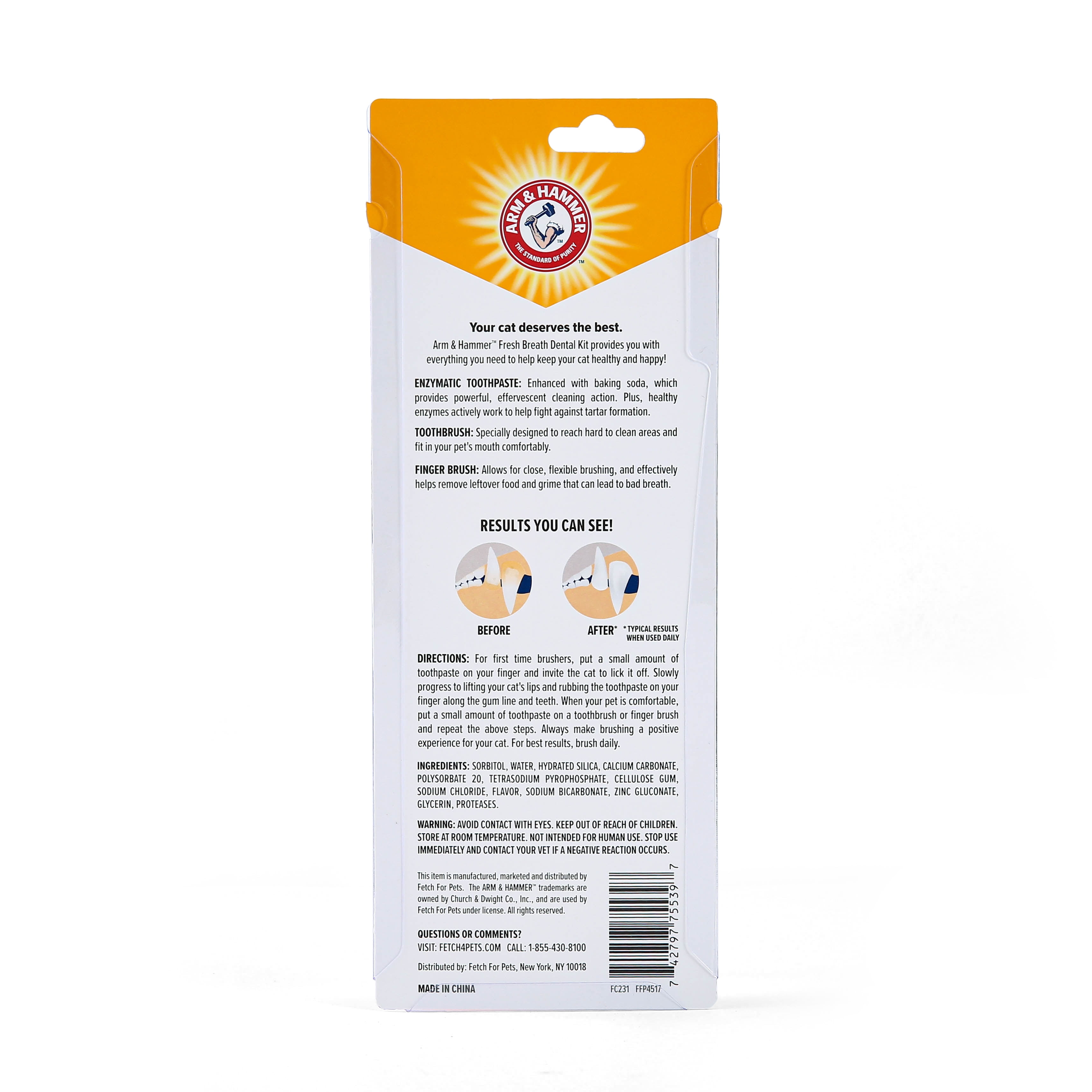Arm & Hammer Fresh Breath Dental Kit for Cats