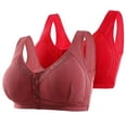 thumbnail image 3 of Lovzfmll Bras for Women! Bras for Women Wirefree - Wireless Bra, Everyday Bras, Bras for Women No Underwire 2PC (Wine & Red) 40, 3 of 3
