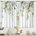 thumbnail image 2 of WNOOHIY Natural Green Flowers and Leaves Print Light-filtering Curtain,29.5" × 65", Set of 2 Panels, 2 of 8