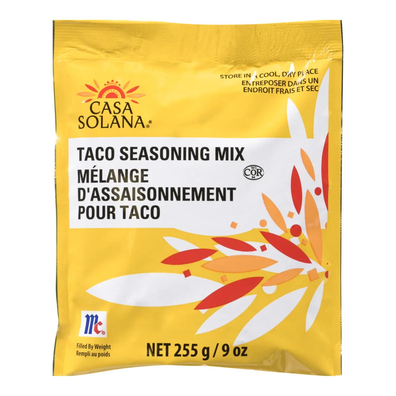 Casa Solana Classic Taco Seasoning Mix 255g (0.56 lbs) (6/Case) - Canadian  Made - Walmart.ca