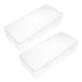 thumbnail image 2 of GOOHOCHY 2 recipientes para queso con tapa, organizador de alimentos para nevera, caja de almacenamiento transparente para mantequilla y queso, contenedor de almacenamiento de cocina., 2 of 8