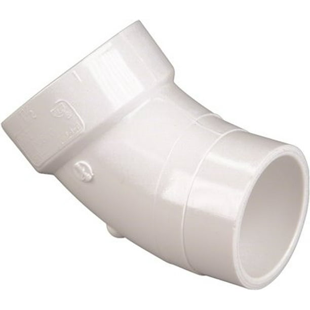 NIBCO INC. 455058 3 In. Pvc Dwv 45 Degree Spigot X Hub Street Elbow