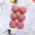 thumbnail image 6 of 6 Pieces Christmas Balls Ornaments Pendants Shatterproof Foam and Yarn for Holiday Party Wedding New Year, 6 of 9