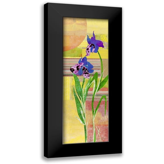McGee, Jenny 7x14 Black Modern Framed Museum Art Print Titled - Iris II