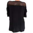 thumbnail image 4 of Embroidered Top Lace V-neck Short Sleeve Bat Shirt Fashion Ladies Top, 4 of 4