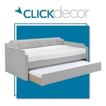 ClickDecor Bella Upholstered Daybed and Trundle Beige