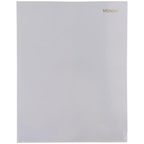 JAM Paper Plastic Sleeves, Assorted Days of the Week, 9 x 11 1/2, 5 Page Protectors per Pack