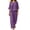 Purple, variant on Jamicy Womens Outfits Set Summer Travel Vacation Airport Outfits Solid Color Short Sleeve Top with Pants Oversized Loungewear Sets
