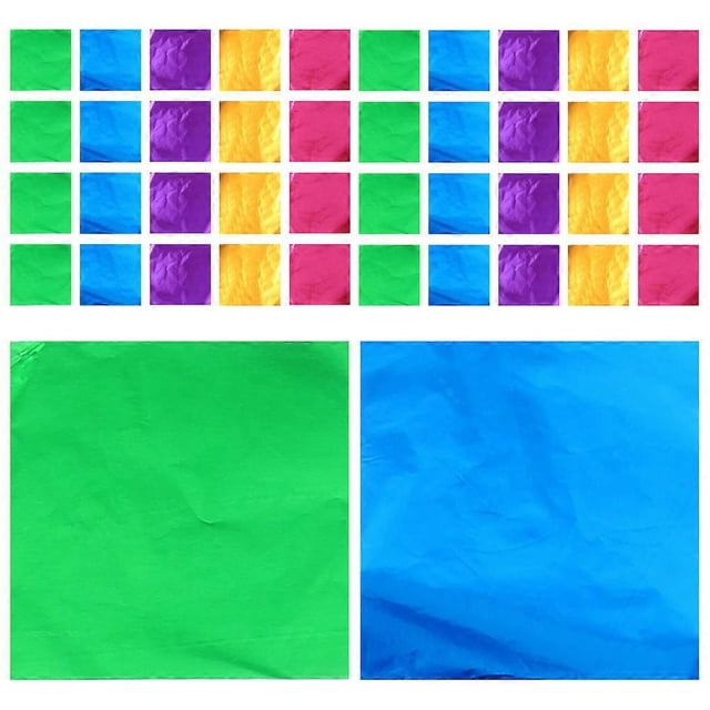 500pcs Food Grade Aluminum Foil Chocolate Wrappers for Candies, Truffles & DIY Treats – Vibrant Colors for Elegant Presentations