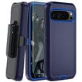 thumbnail image 1 of KOMI Phone Case for Google Pixel 9 Pro XL Case with HD Screen Protector, Pixel 9 Pro XL Case Heavy Duty Durable Shockproof 2-Layer Cover for Google 9 Pro XL with Belt Clip-Dark Blue, 1 of 5