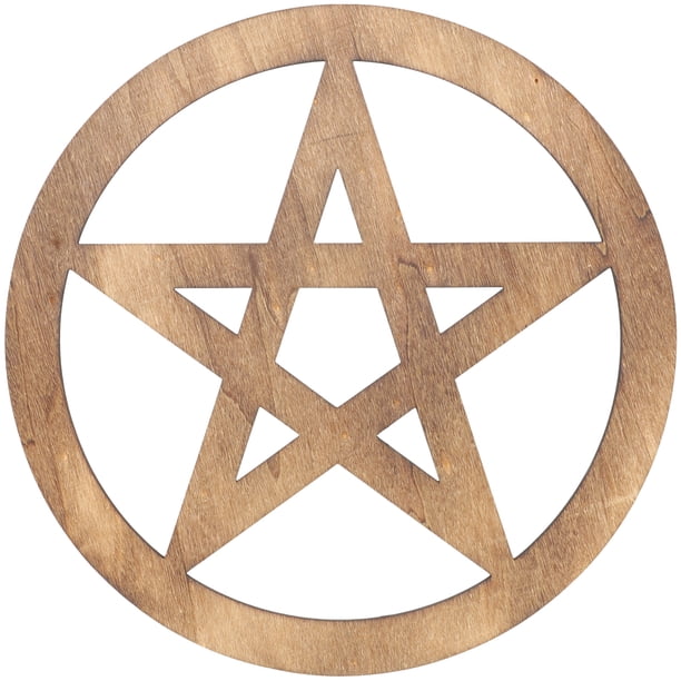 FELTECHELECTR Posavasos de madera con adorno de altar, exquisito pentáculo de madera para decoración del hogar.