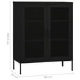 thumbnail image 4 of vidaXL Armoire de Rangement Noire 80x35x101,5 cm Acier, 4 of 5