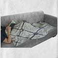 thumbnail image 6 of Cobblestone Soft Flannel Fleece Throw Blanket, Urban City Traditional Blurred Portuguese Pavement in Lisbon, Cozy Plush for Indoor and Outdoor Use, 60" x 80", Charcoal Grey Off White, by Ambesonne, 6 of 6