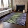 thumbnail image 6 of Addison Rugs Mayfield Washable Traditional Stripes Purple Rectangle Rug, 3' x 5', 6 of 6