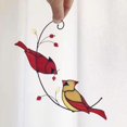 thumbnail image 3 of Manualidades para colgar en la ventana del pájaro cardenal, vidrieras para el hogar, cuadro colgante, 2 pájaros cardenales, 3 of 10