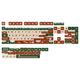 thumbnail image 3 of Juego completo de teclas grandes con temática navideña de color rosa melocotón, tapa de teclado universal de sublimación de cinco lados PBT, 3 of 5