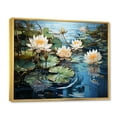 thumbnail image 2 of Designart "Canada Lakeside Calm II" Floral Floater Framed Canvas Wall Art, 2 of 7