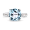 thumbnail image 2 of Blue Topaz Solitaire Ring with White Topaz Accents, 2 of 6