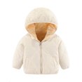 thumbnail image 2 of AUNVITO 2025 Trendy Toddler Kids Boys Girls Cute Solid Color Cute Winter Thick Casual Keep Warm Hooded Coat Jacket, 2 of 4