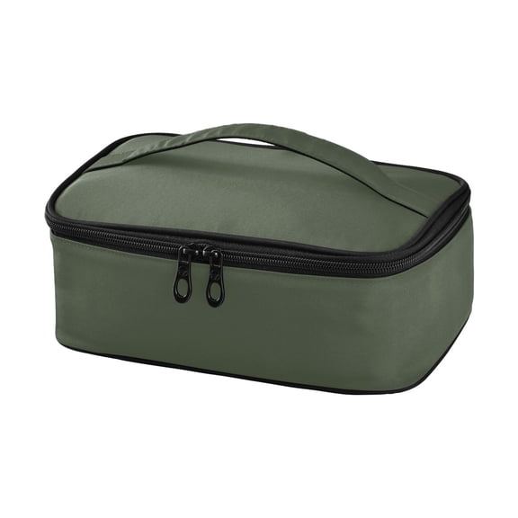 Haosy Insulated Lunch Box Reusable Small Cooler Lunch Bag Tote for Work School, Army Green