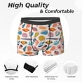 thumbnail image 2 of Men's Boxer Briefs, Doodle Seashell Soft Comfy Mens Underwear Boxer Briefs Breathable With Widen Waist, 2 of 7