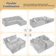 thumbnail image 4 of 103"Cloud Sectional Sofa with L-Shaped Chaise,Modern combination of comfortable fluffy boneless sofa,Upholstered Deep Seat for Living Room Bedroom,No Assembly Required(Right Facing Chaise,Blue), 4 of 8