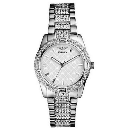 Avirex Men's Three-Hand Iced Bezel Watch