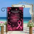 thumbnail image 4 of Fasiaou Breast Cancer Awareness Garden Flag Polyester Outdoor Decorative Ribbon Flag for Yard Lawn Porch Display Support Solidarity Fundraiser Event, 4 of 6