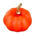 thumbnail image 4 of 3PC Small Artificial Orange Faux Pumpkins, Mini Decorative Pumpkins for Fall, Thanksgiving Table Centerpiece Decor, Halloween Realistic Pumpkin Decoration Ornaments for Seasonal Household Display, 4 of 5