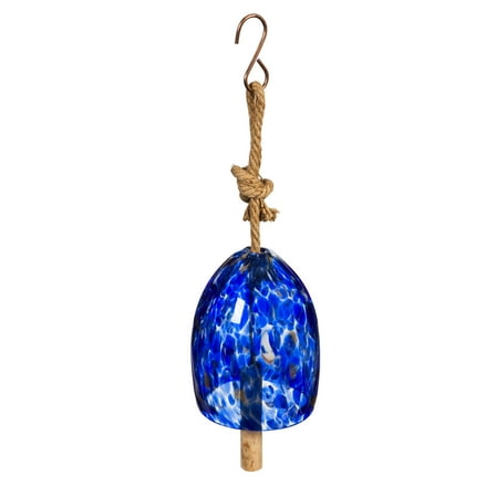 Evergreen Art Glass Speckle Deep Blue Bell Chime