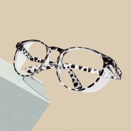 

KSCYKKKD Glasses Stylish Round Safety Glasses Anti-Fog Women | Fashion Eye Protection Blue Light Blocking Glasses With Side