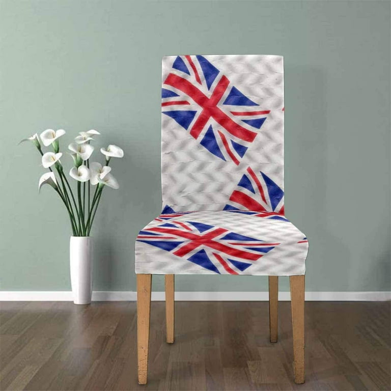 KXMDXA Union Jack Flag of The UK Stretch Chair Cover Protector Seat Slipcover for Dining Room Hotel Wedding Party Set of 1