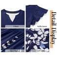 thumbnail image 5 of Fantaslook Summer Dresses for Women Ruffle Sleeve V Neck Midi Dresses Fashion Casual Flowy Vacation Sundress, 5 of 8