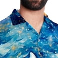 thumbnail image 5 of Starry Shark Men's Casual Printed Button Down Short Sleeve Beach Shirts, 5 of 6