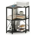 thumbnail image 1 of Costway Corner Printer Stand with Charging Station Adjustable Metal Mesh Shelf Black, 1 of 10