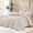 01 - Beige-Queen (90"x90"), variant on Full (79"x90") 01 - Beige 3 Piece Chevron Tufted Boho Bedding Comforter Set