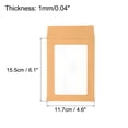thumbnail image 2 of Uxcell 6'' Clear Double Sided Mailing Photos Full Face Window Envelopes, Brown 10 Pack, 2 of 5