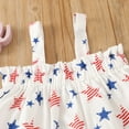 thumbnail image 6 of Mercatoo Baby Girls Boys 4th Of July Outfit Ruffle Sleeveless Tops Shorts Toddler Independence Day Clothes Set, 6 of 8