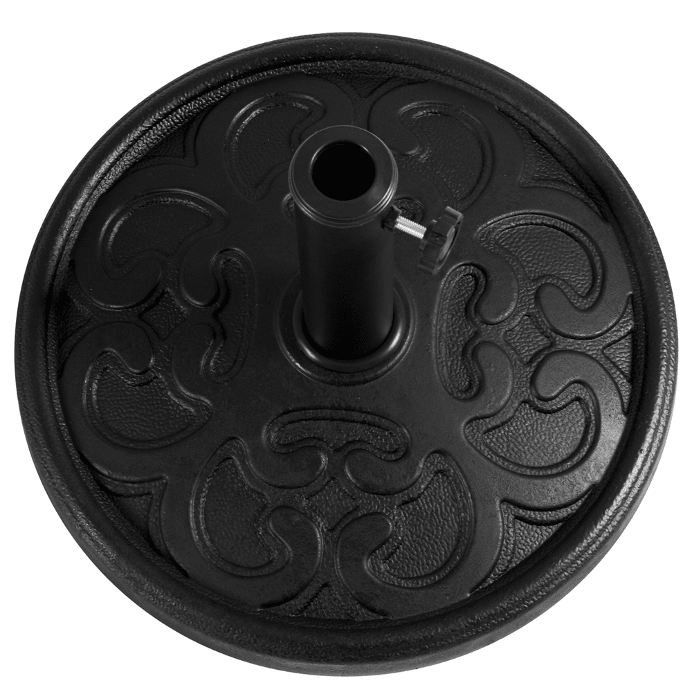 Alden Design 22lbs Metal Patio Market Umbrella Base for Outdoors, Black