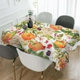 thumbnail image 2 of TKS MITLAN Tablecloth Orange Tree Table Cloth Rectangle Table 60 x 84 Inch Watercolor Flower Bloom Leaves Fresh Fruit Harvest Lively Bright Summer Kitchen Decorations for Home Dinner Party, 2 of 16