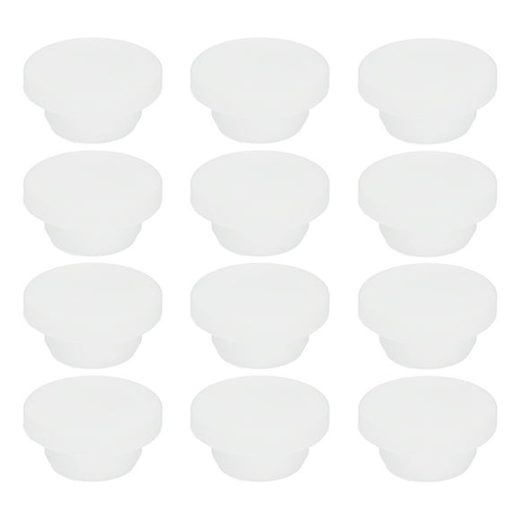 Unique Bargains T-Shaped Silicone Rubber Hollow Plug for 24 to 24.2mm Hole White 12 Pieces