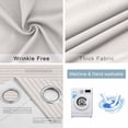 thumbnail image 4 of Farmhouse Beige White Striped Blackout Curtains for Bedroom/Living Room, Thermal Insulated Kitchen Curtains, Modern Stripes Grommet Darkening Window Treatment Drapes 52"x84"x2, 4 of 8