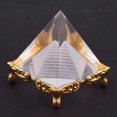 thumbnail image 3 of Modèle de figurine Pyramides de Cristal Égyptiennes avec Or stand Feng Shui Cadeau, 3 of 5