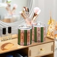 thumbnail image 6 of Pink Green Stripes with Small White Flowers Translucent Plastic Cans Storage Canisters with Lid Set of 4, 6 of 7