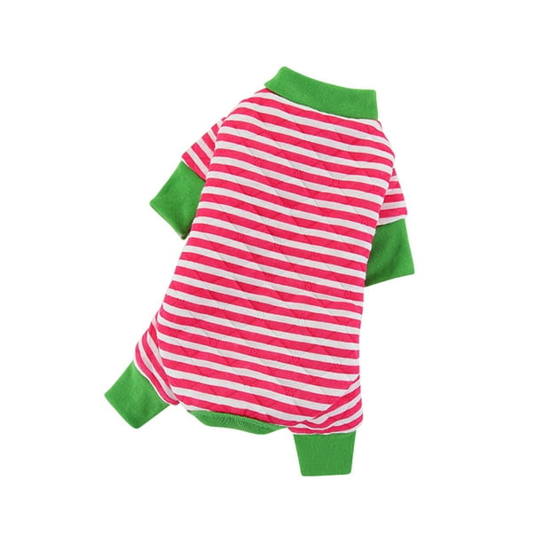 Ropa de Invierno Acolchada para Mascotas de Cuatro Patas onlyliua a Rayas